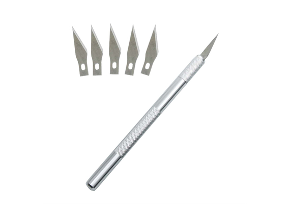 Non-Slip Metal Carving Knife Tool Set (handle with 5pcs #11 blades)