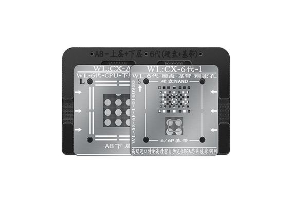 WL 2 in1 CPU NAND BGA Reballing Stencil Platfrom for iPhone 6/6S/7/8/X/XR/XS/XsMax, Condition: A8 CPU NAND