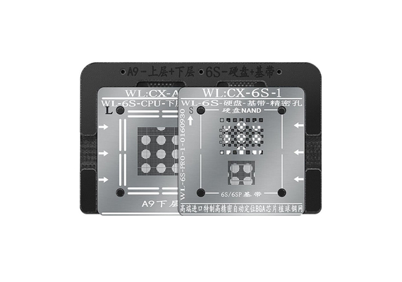 WL 2 in1 CPU NAND BGA Reballing Stencil Platfrom for iPhone 6/6S/7/8/X/XR/XS/XsMax, Condition: A9 CPU NAND