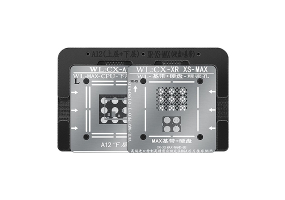 WL 2 in1 CPU NAND BGA Reballing Stencil Platfrom for iPhone 6/6S/7/8/X/XR/XS/XsMax, Condition: A12 CPU NAND