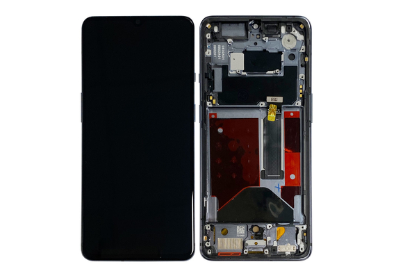 Replacement for OnePlus 7T LCD Screen Digitizer Assembly with Frame - Frosted Silver