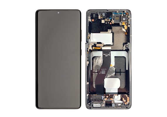 Replacement for Samsung Galaxy S21 Ultra OLED Screen Assembly with Frame - Phantom Black