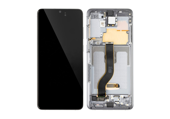 Replacement for Samsung Galaxy S20 Plus LCD Screen Assembly with Frame - Cosmic Gray, Condition: After Market Selected
