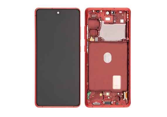 Replacement for Samsung Galaxy S20 FE 5G OLED Screen Assembly with Frame - Cloud Red