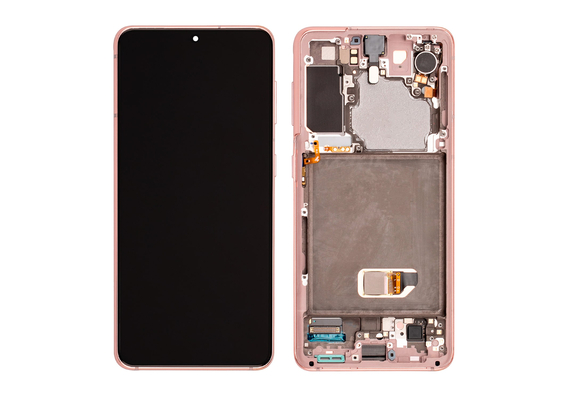 Replacement for Samsung Galaxy S21 OLED Screen Assembly with Frame - Pink