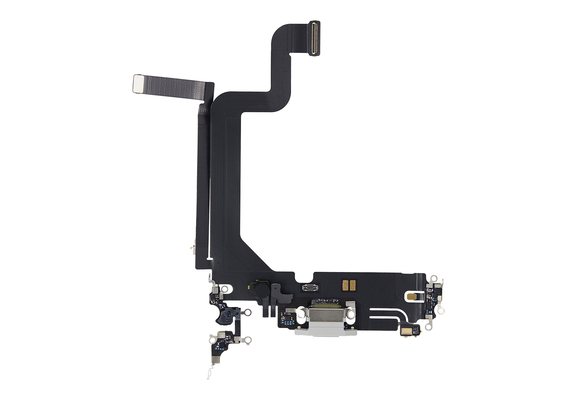 Replacement for iPhone 14 Pro Max USB Charging Flex Cable - Silver, Option: Original New