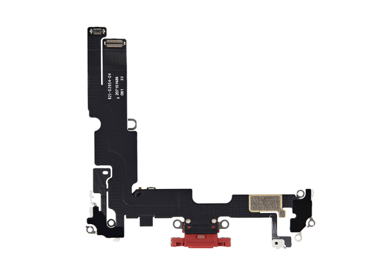 Replacement for iPhone 14 Plus USB Charging Flex Cable - Red, Condition: Original New