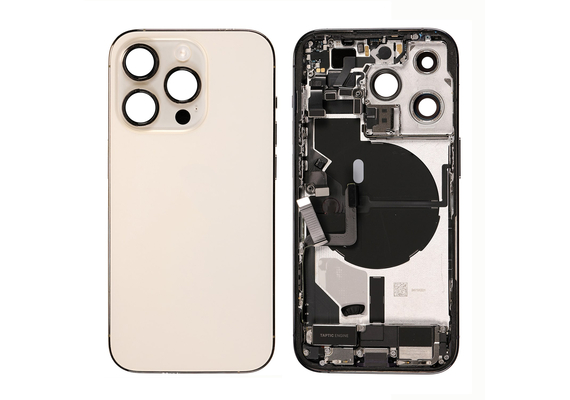 Replacement for iPhone 14 Pro Max Back Cover Full Assembly - Gold, Version: International , Option: After Market