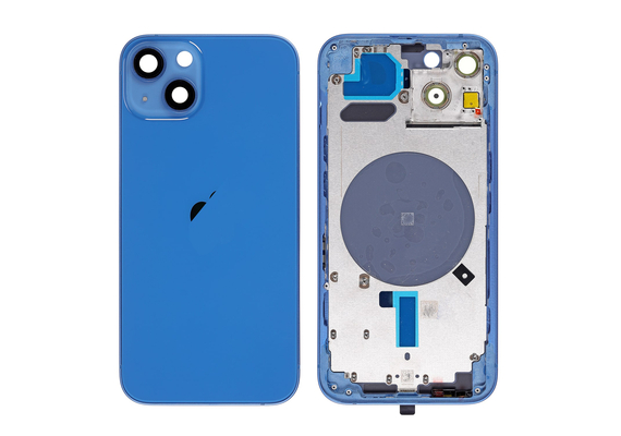 Replacement For iPhone 13 Mini Rear Housing with Frame - Blue, Quality Grade: After Mafket, Verison : International Version 