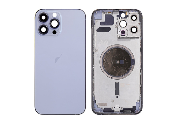 Replacement For iPhone 13 Pro Max Rear Housing with Frame - Sierra Blue, Verison : US 5G Version  , Condition : After Market