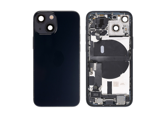 Replacement for iPhone 13 Mini Back Cover Full Assembly - Midnight, Quality Grade: Original New , Verison : International Version 