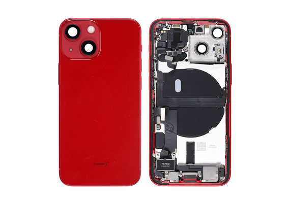 Replacement for iPhone 13 Mini Back Cover Full Assembly - Red, Quality Grade: After Market, Verison : International Version 