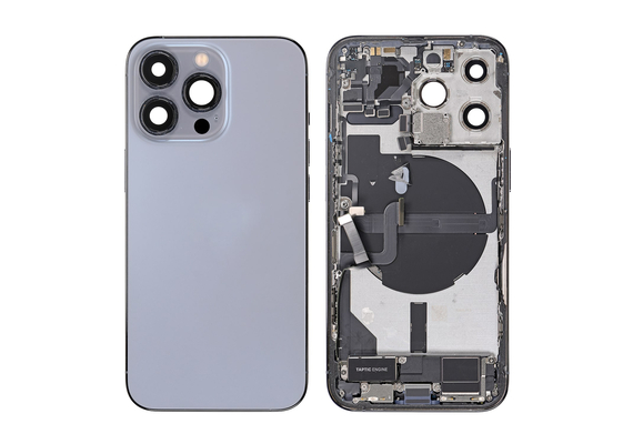 Replacement for iPhone 13 Pro Back Cover Full Assembly - Sierra Blue, Condition: After Market, Verison : International Version
