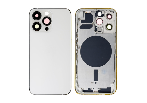 Replacement For iPhone 13 Pro Rear Housing with Frame - Silver, Condition: After Market, Verison : International Version