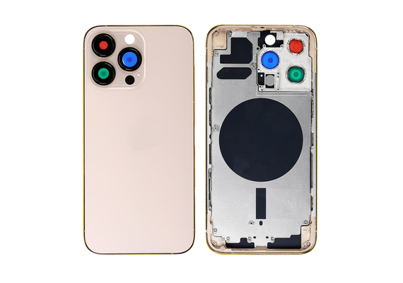 Replacement For iPhone 13 Pro Rear Housing with Frame - Gold, Condition: After Market, Verison : International Version