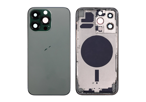 Replacement For iPhone 13 Pro Rear Housing with Frame - Alpine Green, Condition: Original New , Verison : US 5G Version  