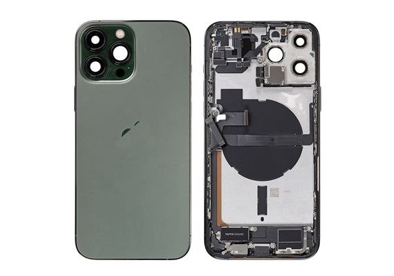 Replacement for iPhone 13 Pro Max Back Cover Full Assembly - Alpine Green, Condition: After Market, Version: International Version