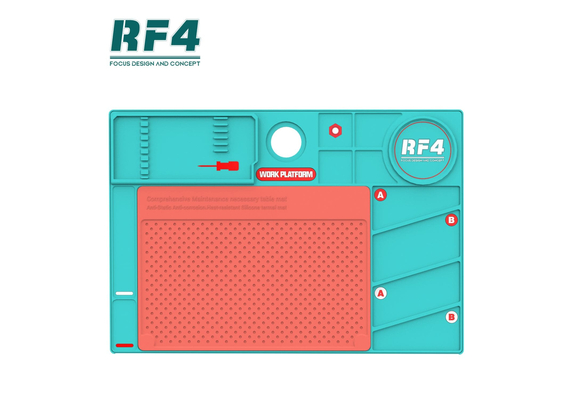RF4 RF-PO2 Heat Resistant Silicone Maintenance Pad With Thermoplastic Work Mat, Color : Green/Red
