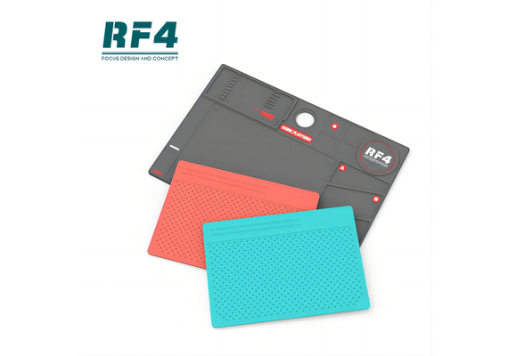 RF4 RF-PO2 Heat Resistant Silicone Maintenance Pad With Thermoplastic Work Mat, Color : Gray/Green