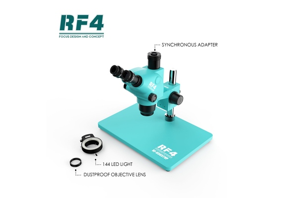 RF4 RF-6565TVP 6.5-65X Trinocular Stereo Microscope With LED Lights