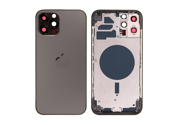 Replacement For iPhone 12 Pro Max Rear Housing with Frame - Graphite, Condition: After Market, Version: International Version 
