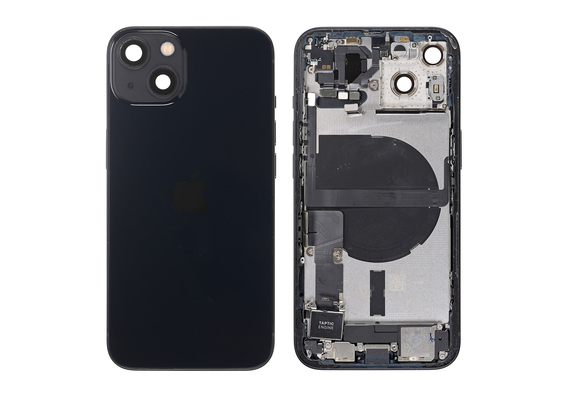 Replacement for iPhone 13 Back Cover Full Assembly - Midnight, Condition: Original New , Version: US 5G Version 