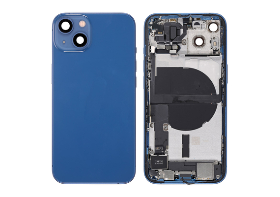 Replacement for iPhone 13 Back Cover Full Assembly - Blue, Condition: Original New , Version: US 5G Version 