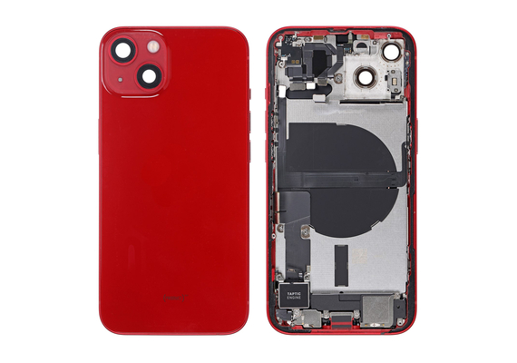 Replacement for iPhone 13 Back Cover Full Assembly - Red, Condition: After Market, Version: International Version 