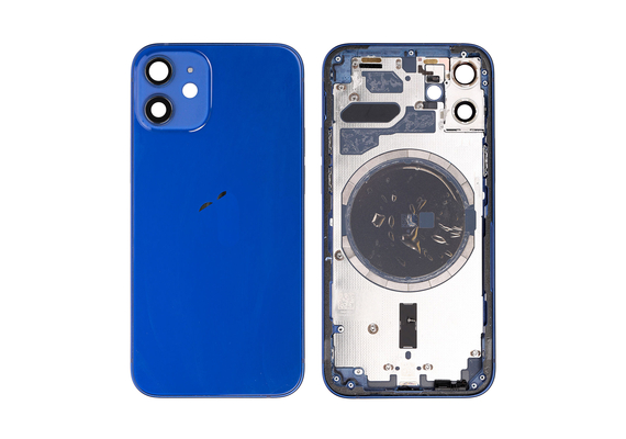 Replacement For iPhone 12 Mini Rear Housing with Frame - Blue