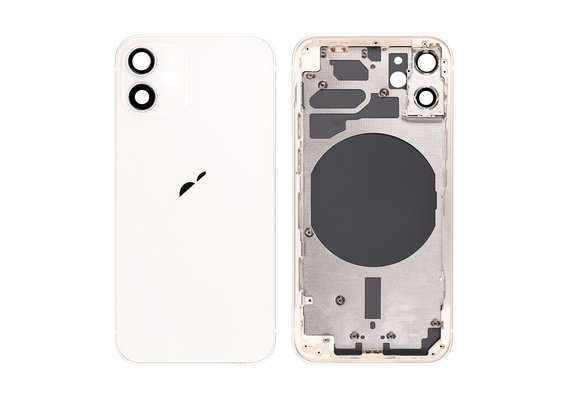 Replacement For iPhone 12 Mini Rear Housing with Frame - White
