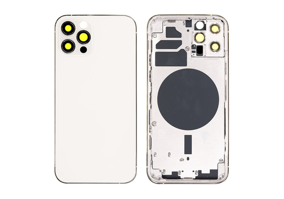 Replacement For iPhone 12 Pro Rear Housing with Frame - Silver, Condition: Original New, Version: US 5G Version 