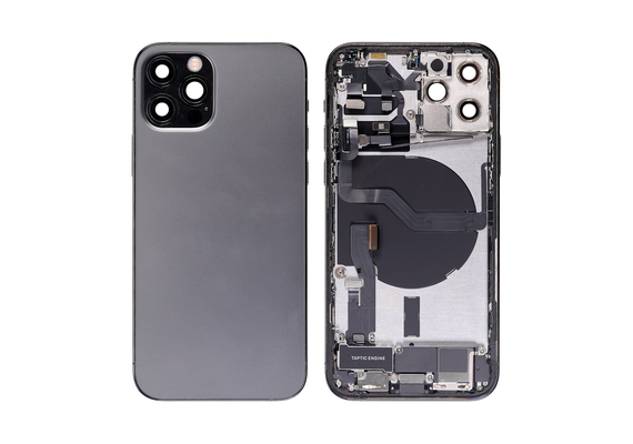 Replacement for iPhone 12 Pro Back Cover Full Assembly - Graphite, Condition: Original New, Version: International Version 