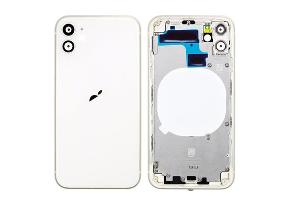 After Market Replacement for iPhone 11 Rear Housing with Frame white