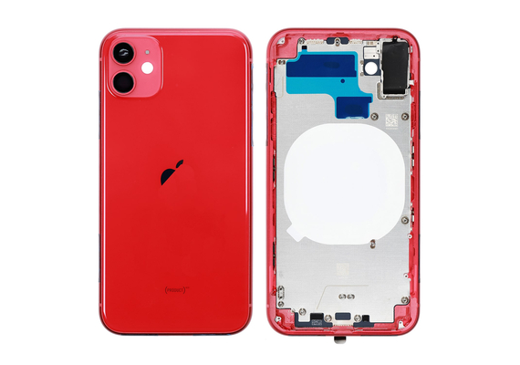 Original Replacement for iPhone 11 Rear Housing with Frame (red)