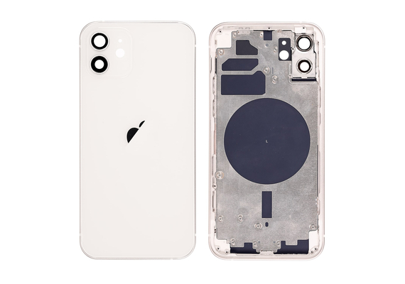 Replacement For iPhone 12 Rear Housing with Frame - White