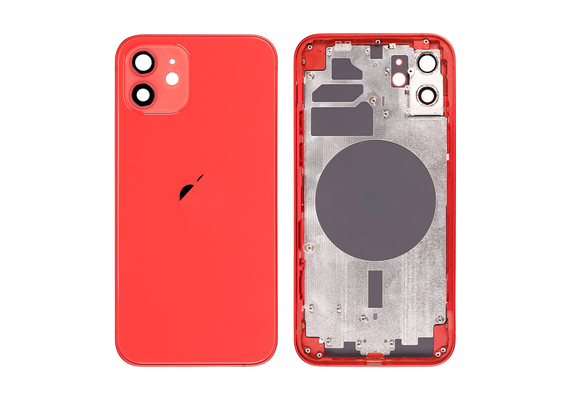 Replacement For iPhone 12 Rear Housing with Frame - Red