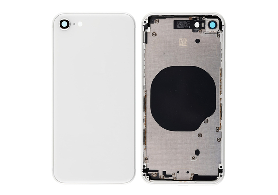 Replacement for iPhone SE 2nd Back Cover with Frame Assembly - Silver