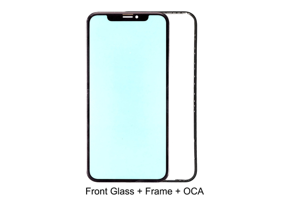 Replacement for iPhone XR Front Glass with Frame Bezel assembled OCA Film