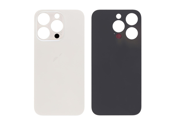 Replacement For iPhone 15 Pro Back Cover Glass-White Titanium