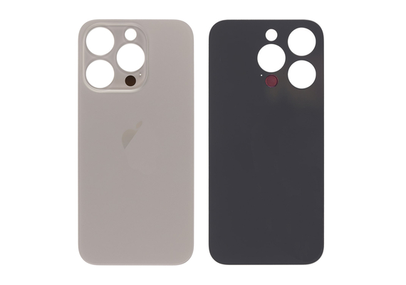 Replacement For iPhone 15 Pro Back Cover Glass-Natural Titanium