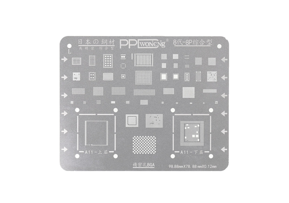 PPD BGA Reballing Stencil Template For iPhone, Type: For iPhone 8/8P