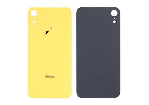 After Market Back Cover Glass Replacement for iPhone XR, Condition (Large Hole): Yellow