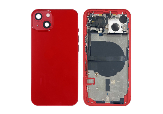 Replacement For iPhone 13 Rear Housing with Frame - Red