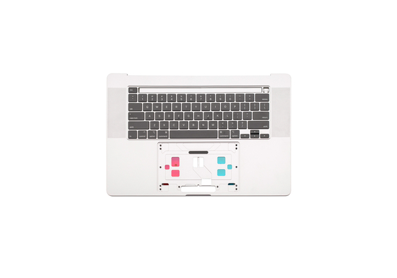 Silver Top Case with Keyboard for MacBook Pro Touch 16" A2141 (Late 2019 - Mid 2020), Keyboard Colors: with British English Keyboard