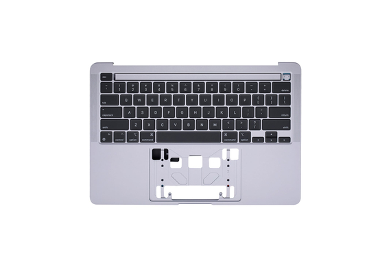Grey Top Case with Keyboard for MacBook Pro 13" M1 A2338 (Late 2020), Condition: with British English Keyboard 