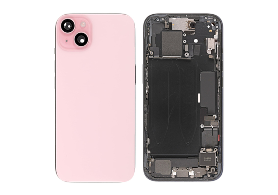 Replacement For iPhone 15 Back Cover Full Assembly-Pink
