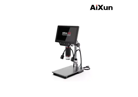 ​AiXun 7 Inch HD Large Screen Digital Industrial Microscope for BGA Rework Soldering