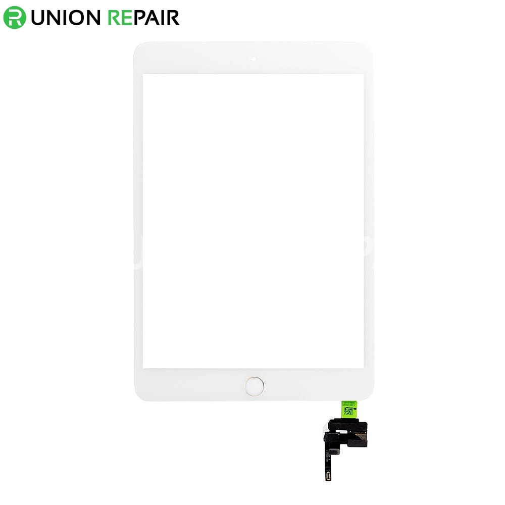 Replacement for iPad Mini 3 Digitizer Assembly With Gold Home Buttom Assembly - White