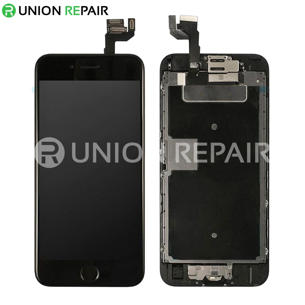 Replacement for iPhone 6S LCD Screen Full Assembly with Black Ring Home Button - Black