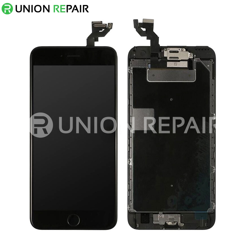 Replacement for iPhone 6S Plus LCD Screen Full Assembly with Black Ring Home Button - Black